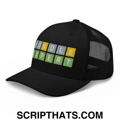 Wordle Expert Retro Trucker Hat Black