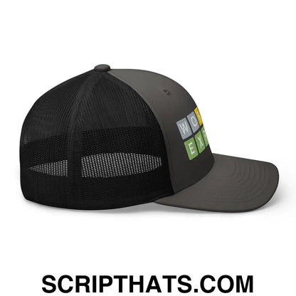 Wordle Expert Retro Trucker Hat Charcoal Black