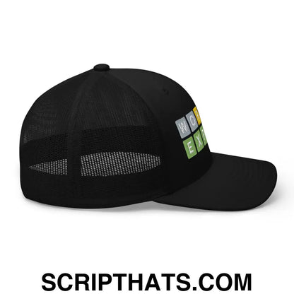 Wordle Expert Retro Trucker Hat Black