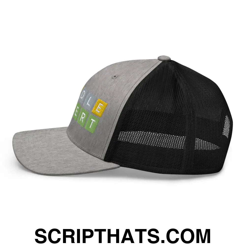 Wordle Expert Retro Trucker Hat Heather Black