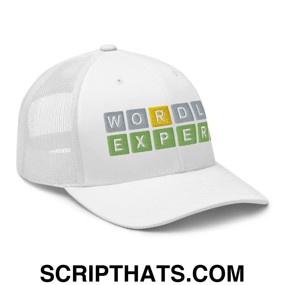 Wordle Expert Retro Trucker Hat White