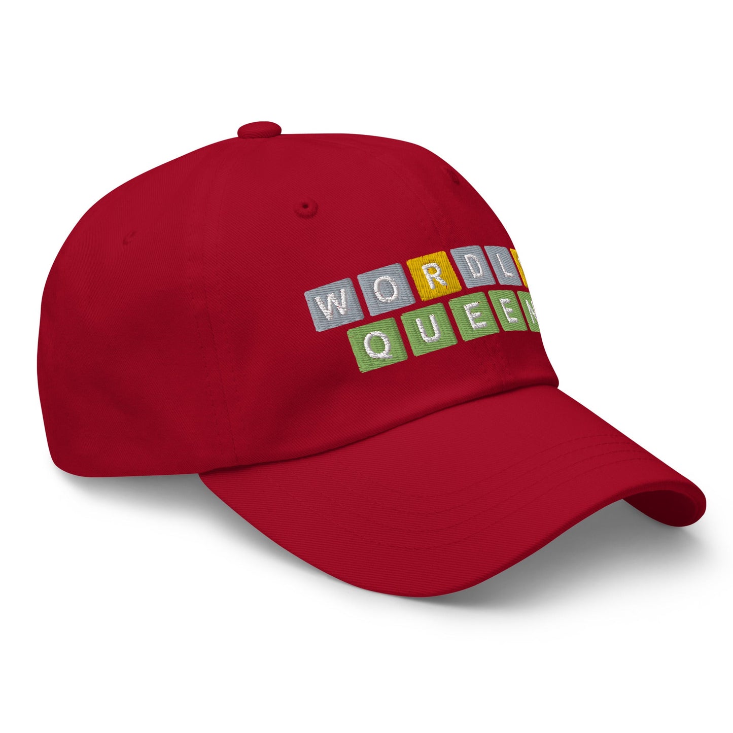 Wordle Queen Dad Hat Cranberry