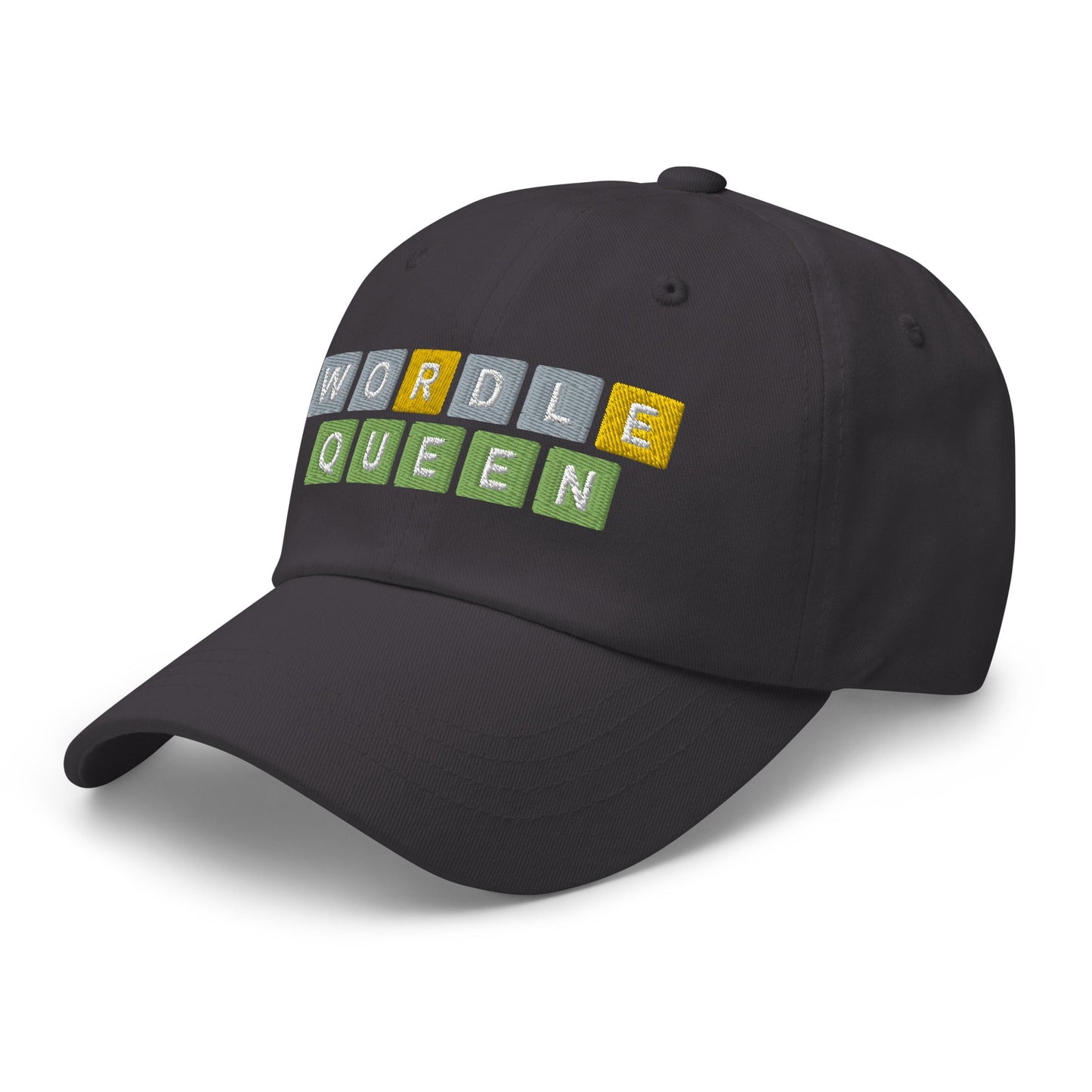 Wordle Queen Dad Hat Dark Grey