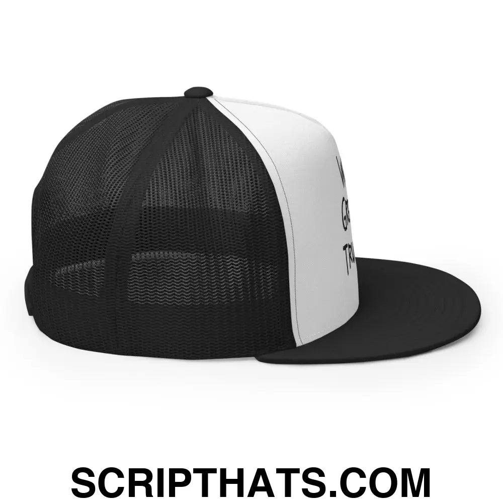 World's Greatest Trucker Regular Trucker Show Hat Black White Black