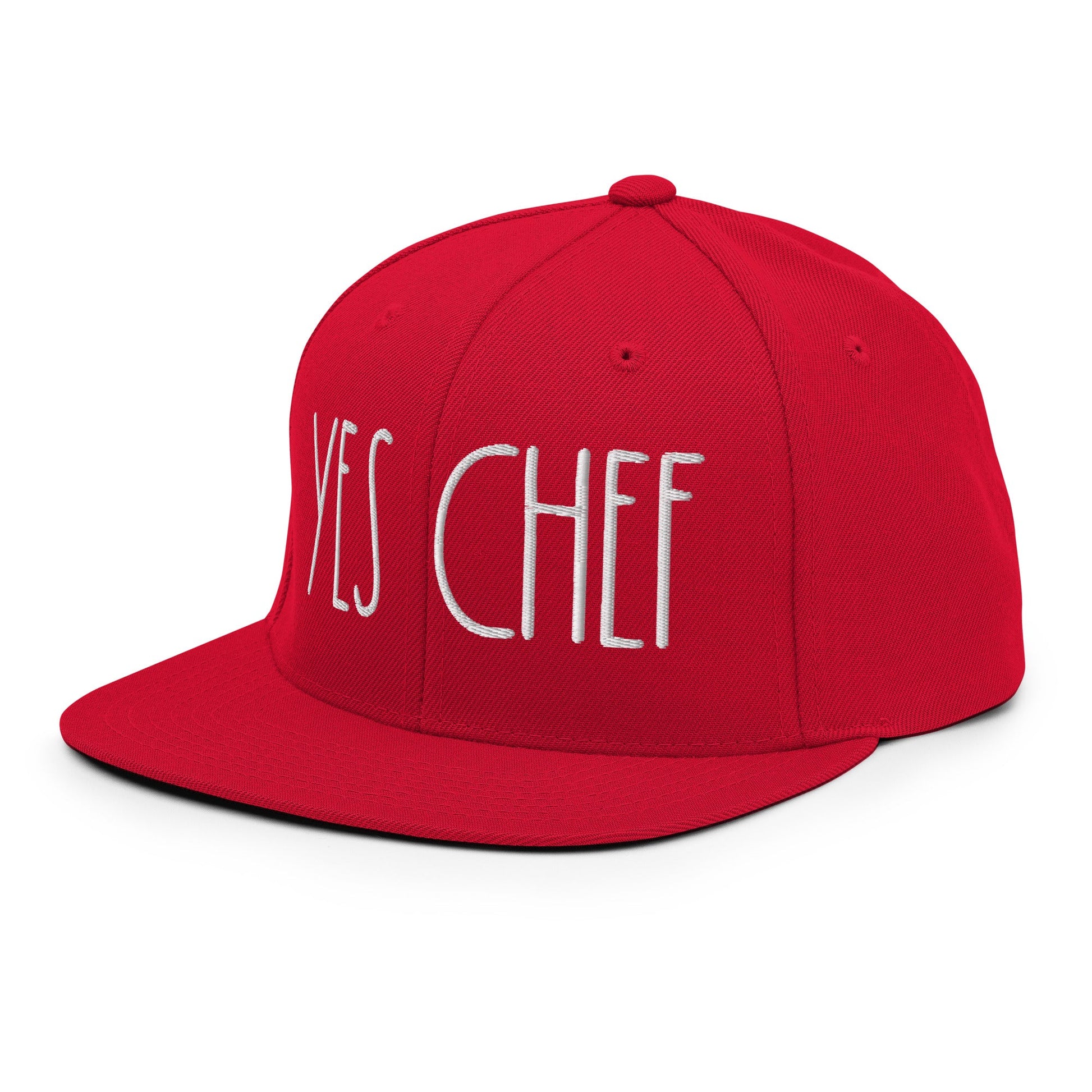 Yes Chef Bill Brim Snapback Hat Red