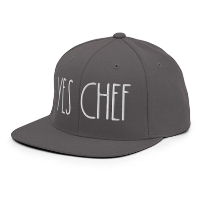 Yes Chef Bill Brim Snapback Hat Dark Grey