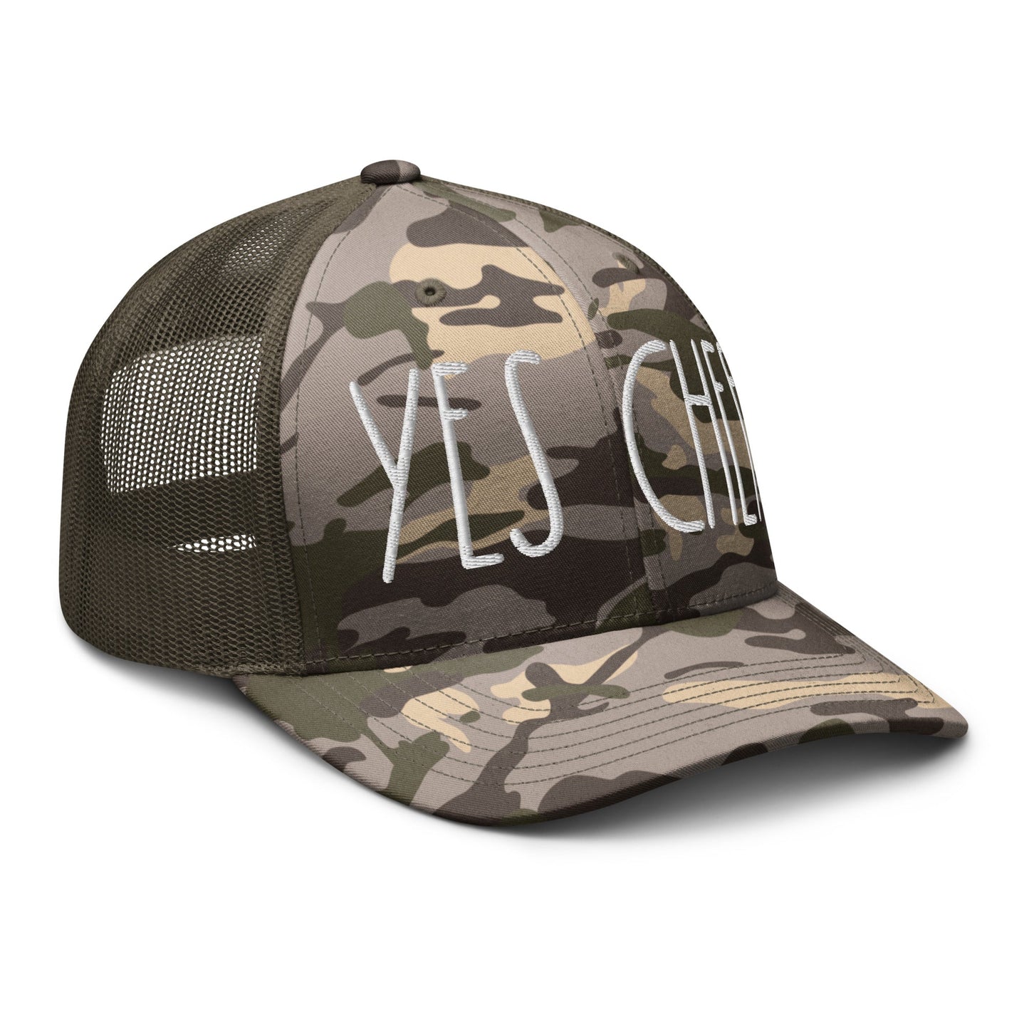 Yes Chef Camo Trucker Hat Camo Olive