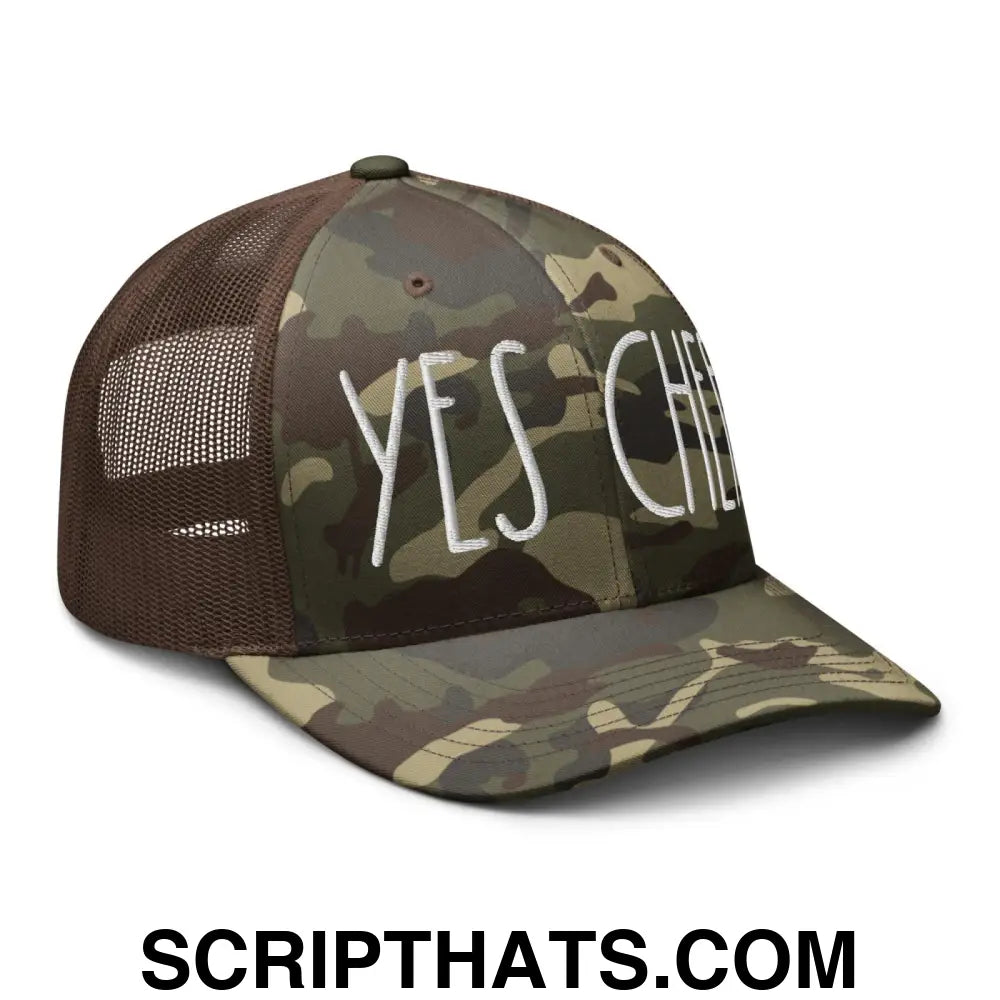 Yes Chef Camo Trucker Hat Camo Brown