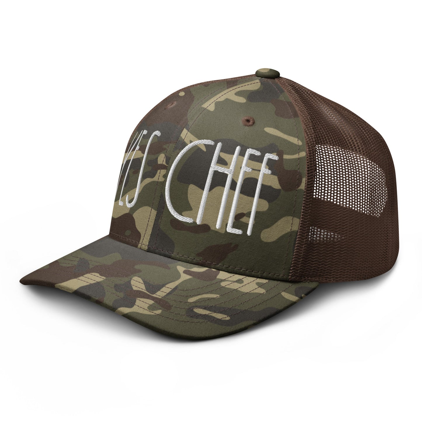 Yes Chef Camo Trucker Hat Camo Brown