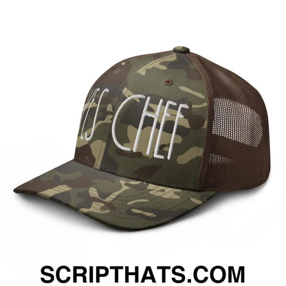 Yes Chef Camo Trucker Hat Camo Brown