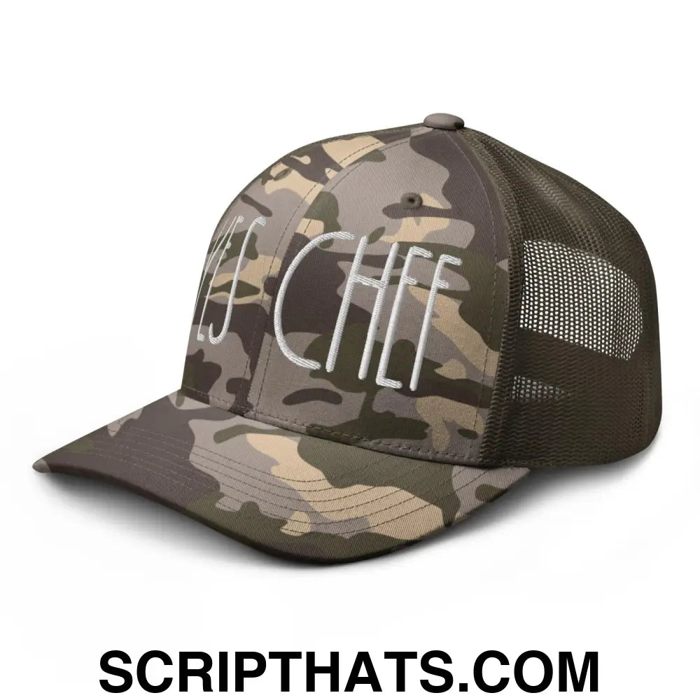 Yes Chef Camo Trucker Hat Camo Olive