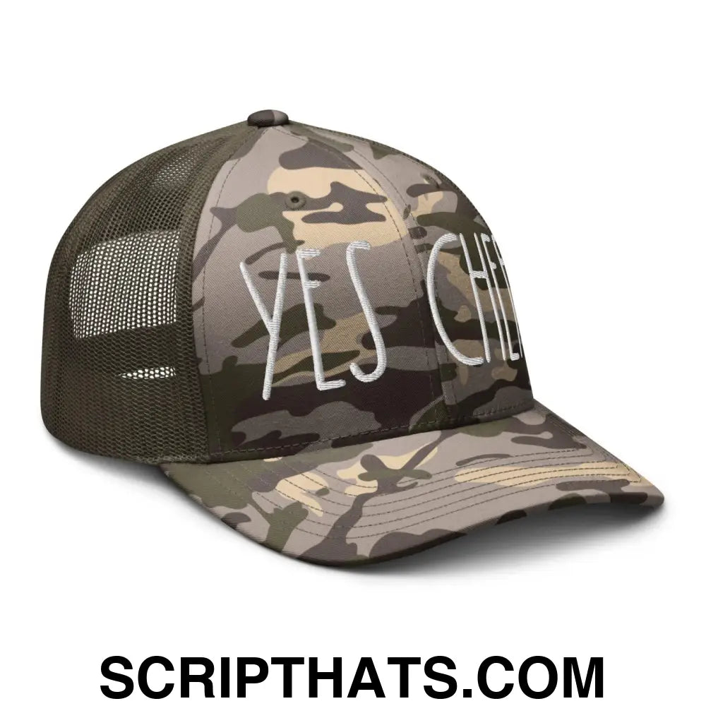 Yes Chef Camo Trucker Hat Camo Olive