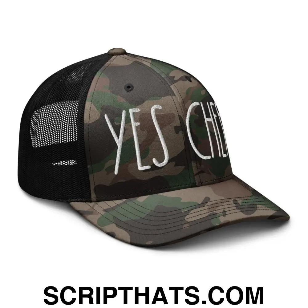 Yes Chef Camo Trucker Hat Camo Black