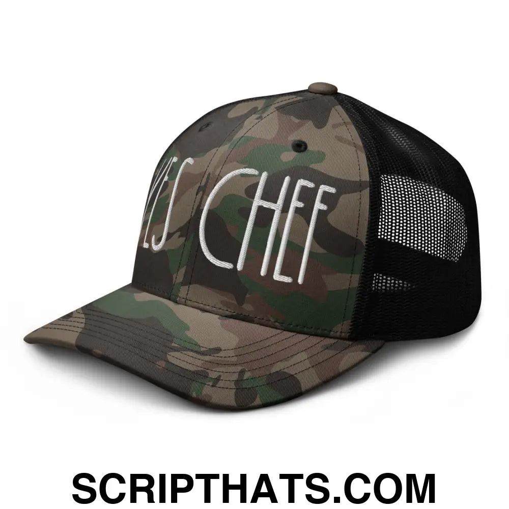 Yes Chef Camo Trucker Hat Camo Black