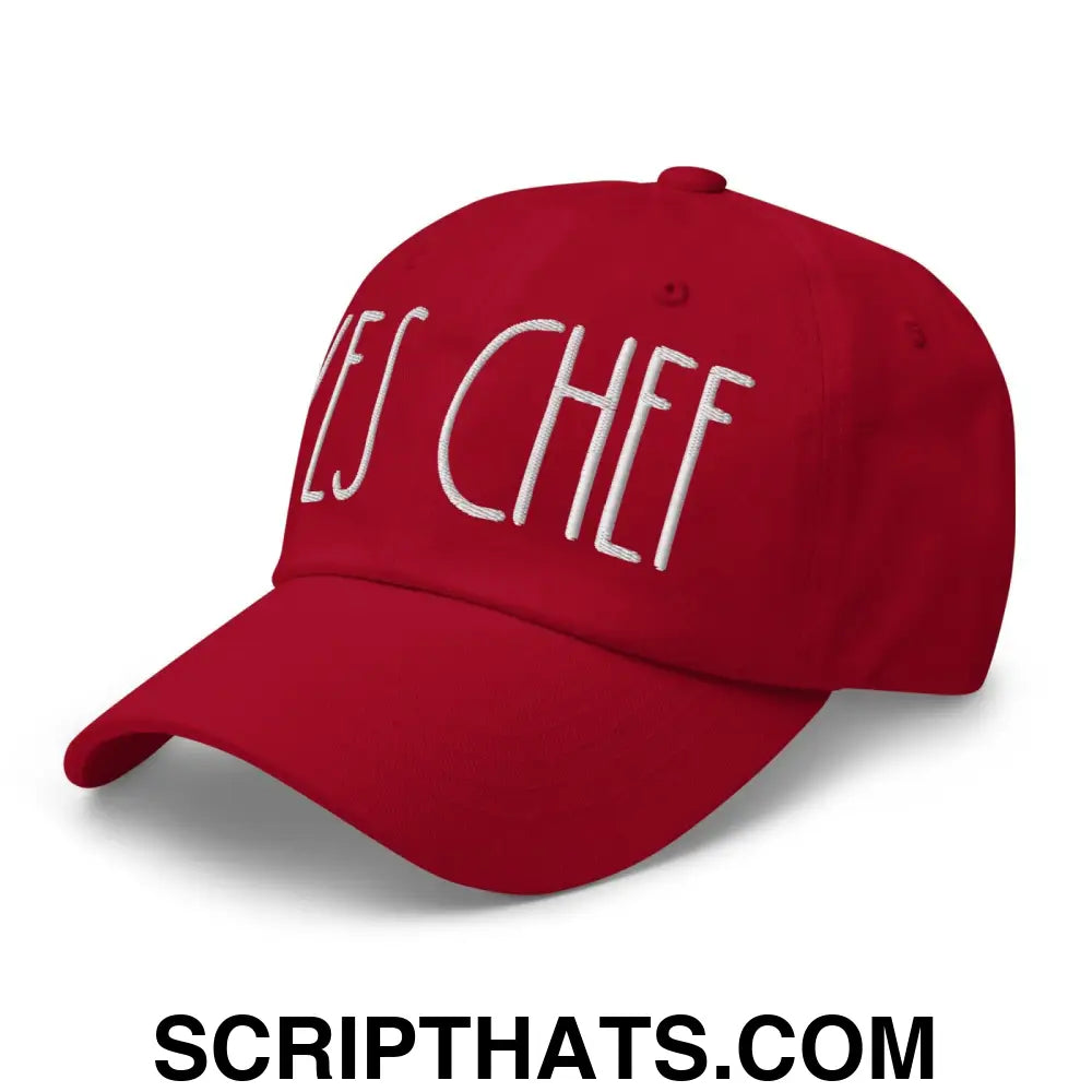 Yes Chef Dad Hat Cranberry