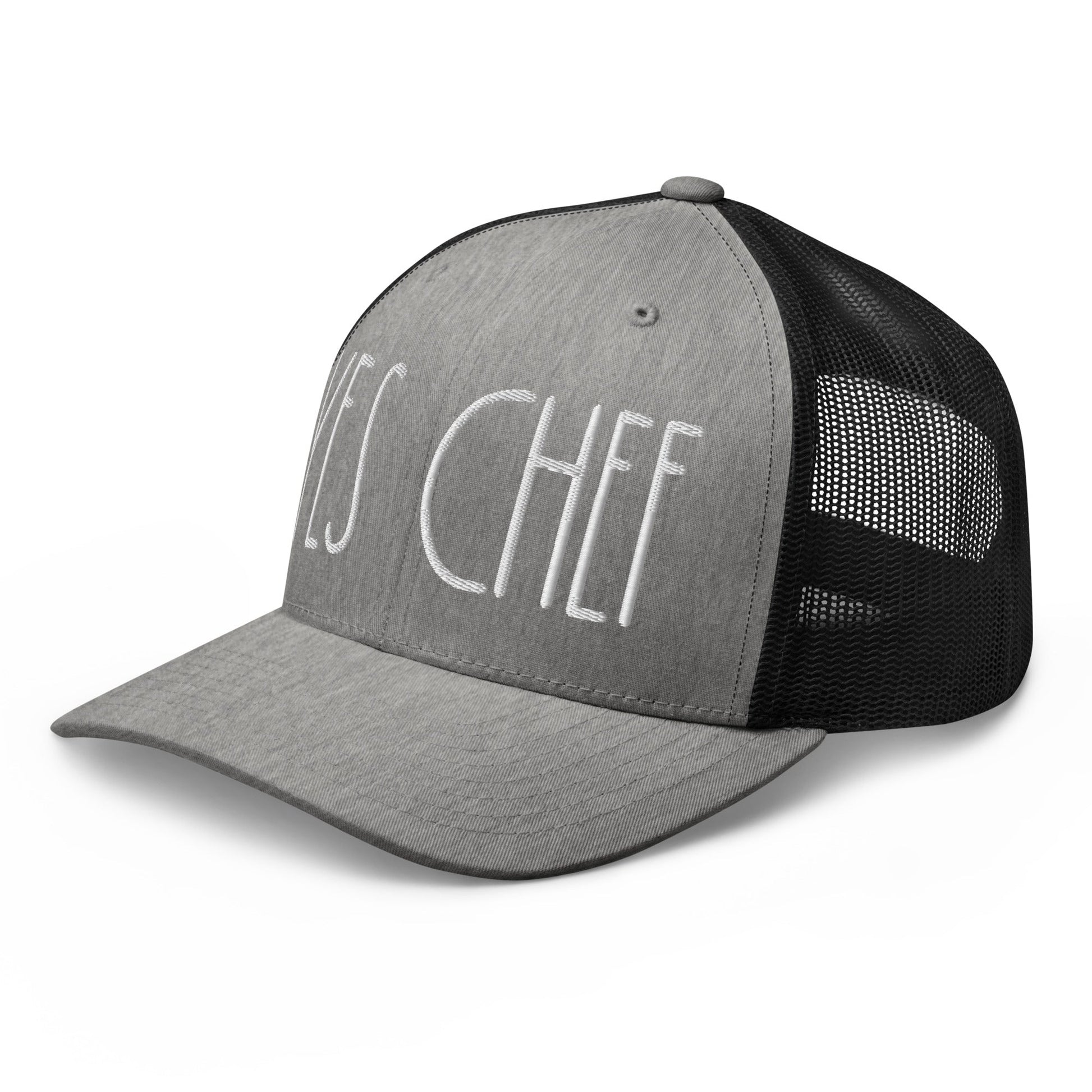 Yes Chef Retro Trucker Hat Heather Black