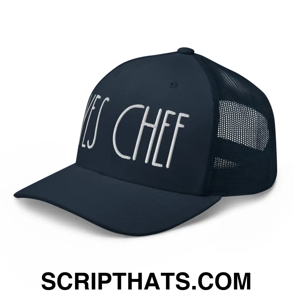 Yes Chef Retro Trucker Hat Navy