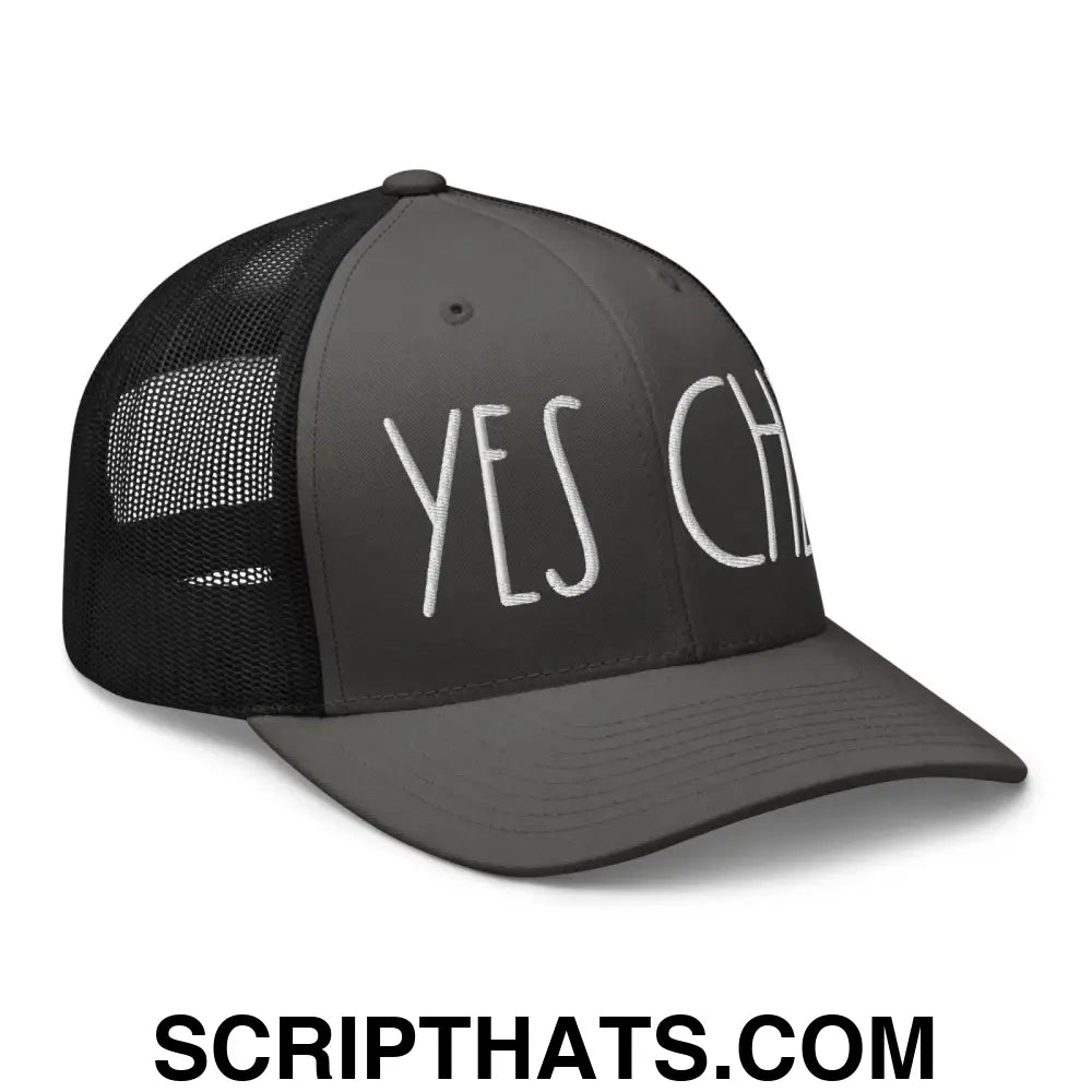 Yes Chef Retro Trucker Hat Charcoal Black