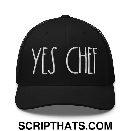 Yes Chef Retro Trucker Hat Black