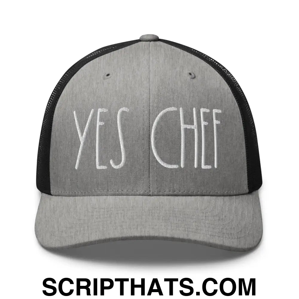 Yes Chef Retro Trucker Hat Heather Black