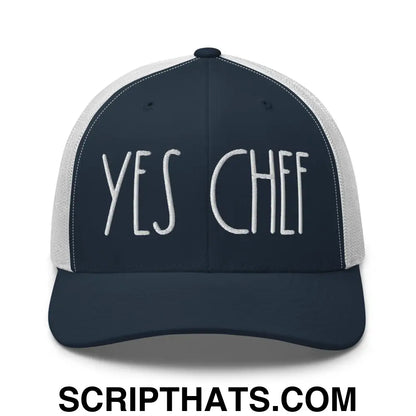 Yes Chef Retro Trucker Hat Navy White