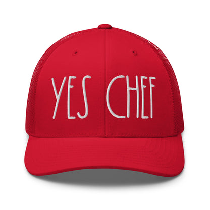 Yes Chef Retro Trucker Hat Red