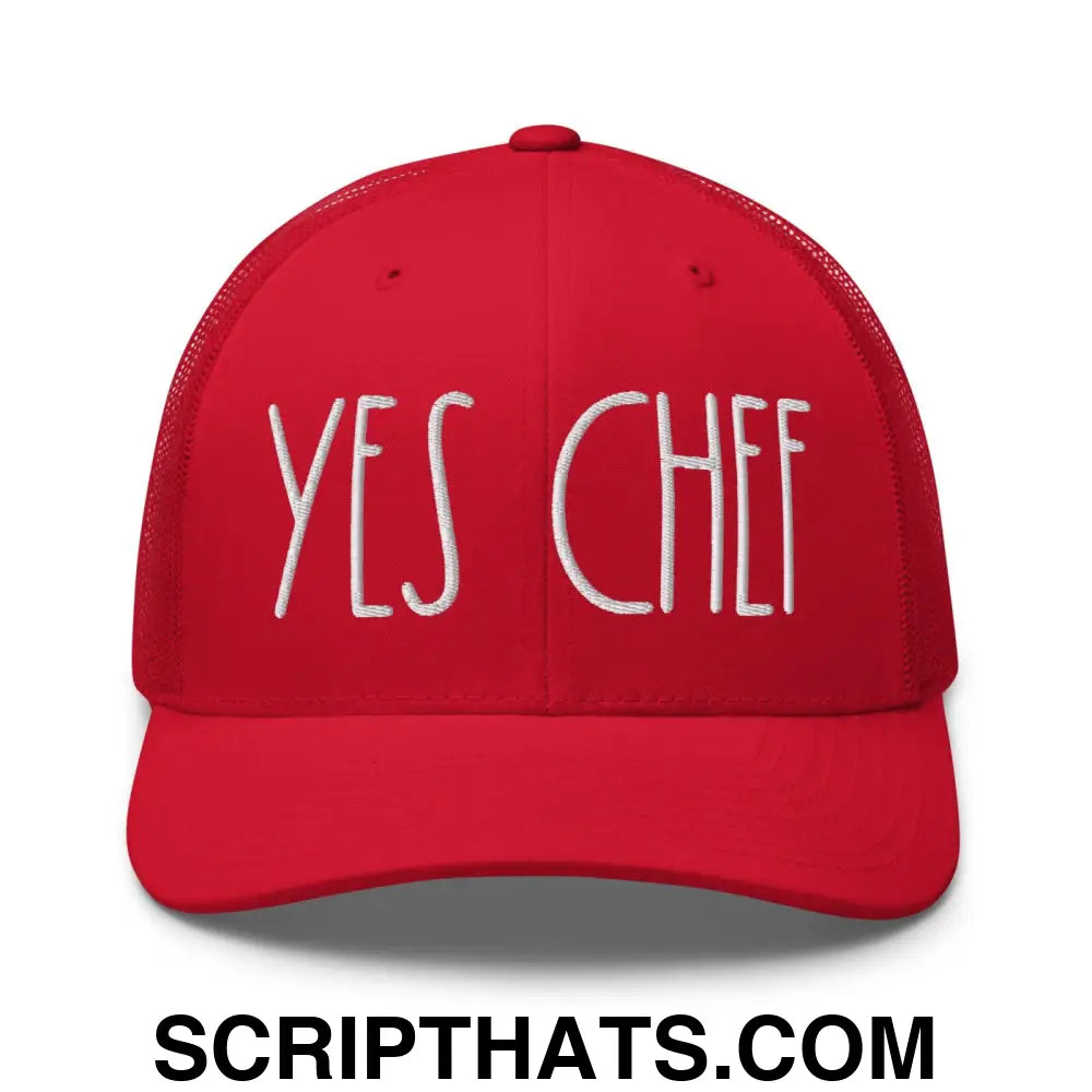 Yes Chef Retro Trucker Hat Red