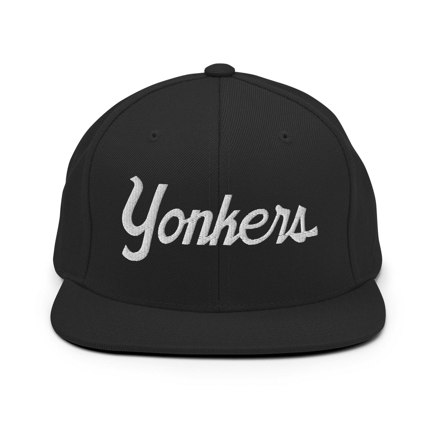 Yonkers Script Snapback Hat Black