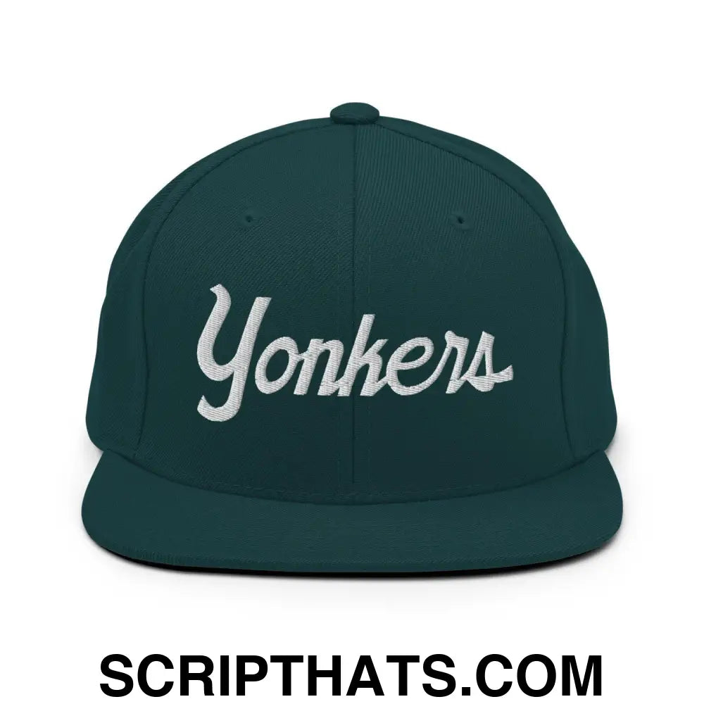 Yonkers Script Snapback Hat Spruce