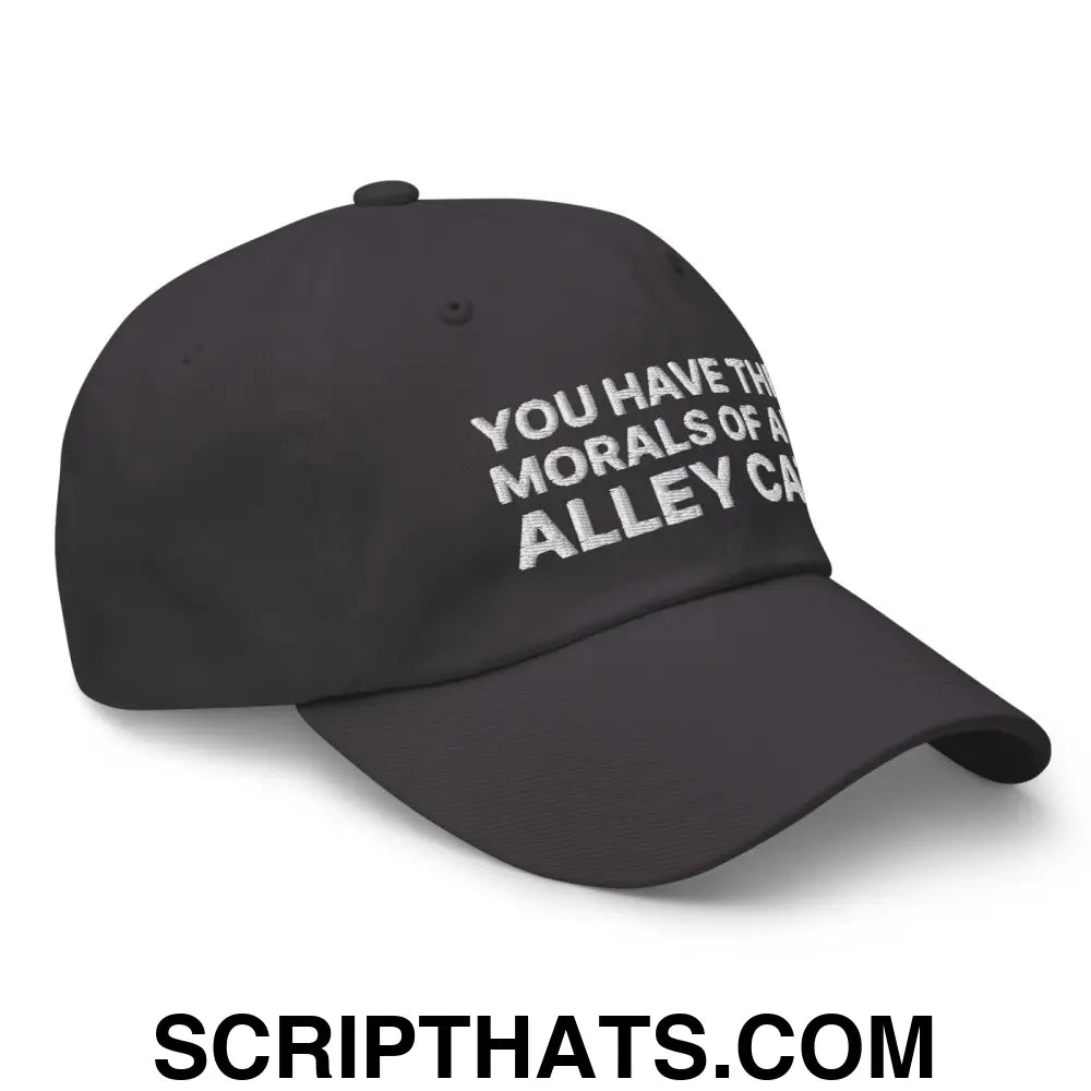 You Have The Morals of An Alley Cat Dad Hat Dark Grey