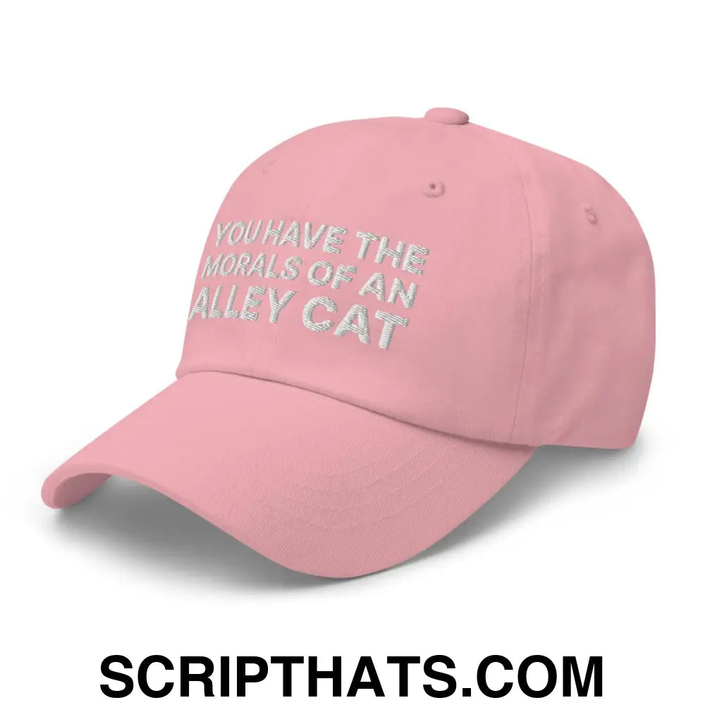 You Have The Morals of An Alley Cat Dad Hat Pink