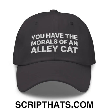 You Have The Morals of An Alley Cat Dad Hat Dark Grey