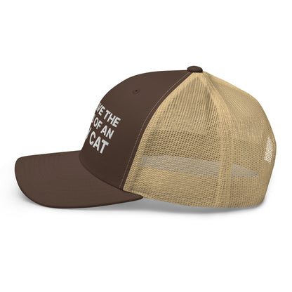 You Have The Morals of An Alley Cat Retro Trucker Hat Brown Khaki