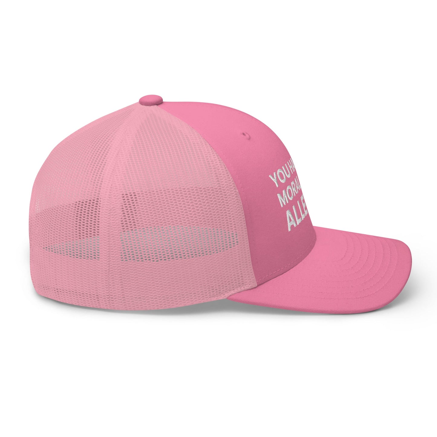 You Have The Morals of An Alley Cat Retro Trucker Hat Pink