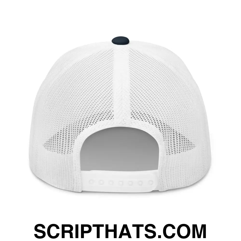 You Missed Retro Trucker Hat Navy White