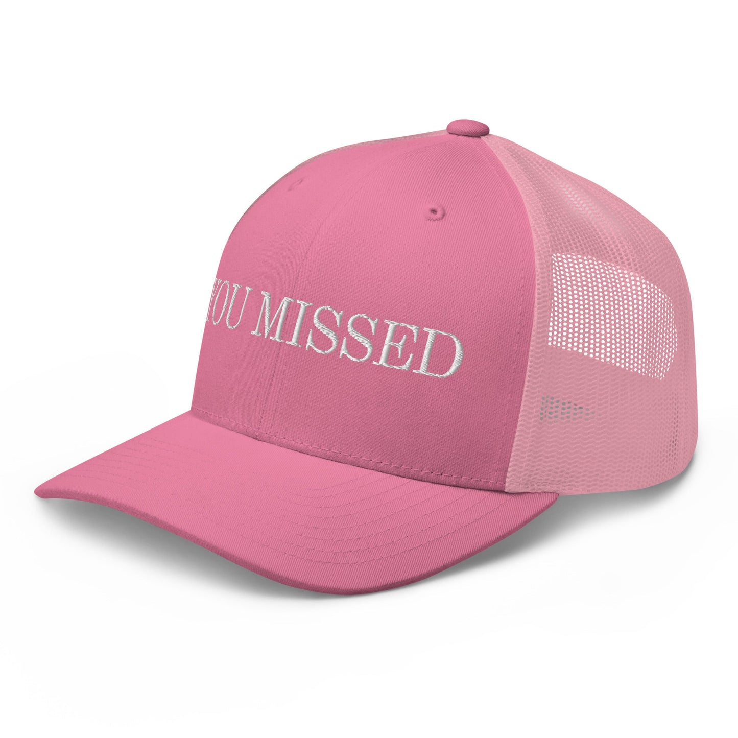 You Missed Retro Trucker Hat Pink